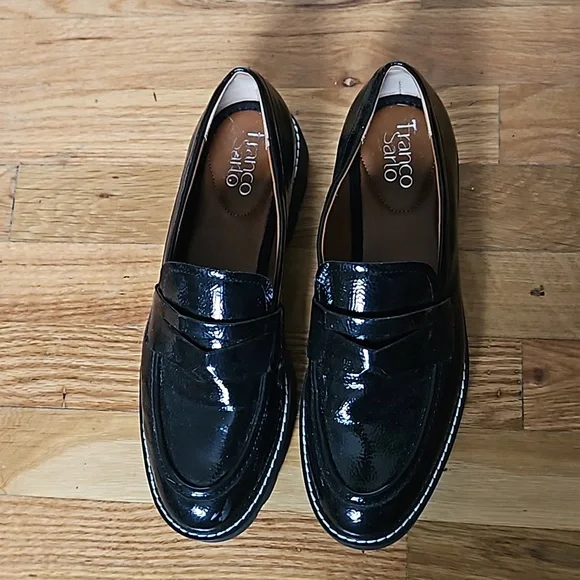 Franco Sarto Shoes Franco Balin Lug Sole Penny Loafers Black